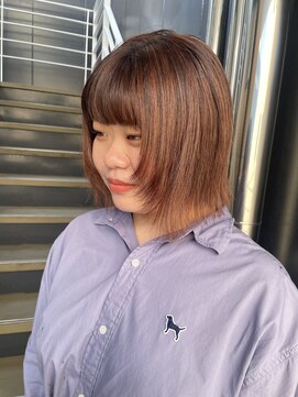 シオ ヘアー デザイン(Sio. hair design) 切りっぱなしボブ／顔周りレイヤー