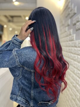 シェルティ フィエル(Shelltie Fiel) ブラック×レッドグラデーション(エクステ)