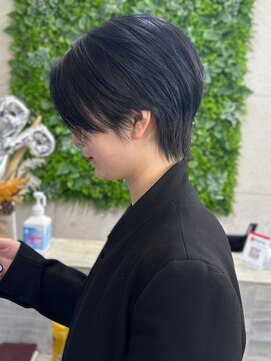 スターズ 柏(STARS) ハンサムショート　ネイビーベージュ　20代30代　アッシュカラー