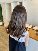つるりんちょ。ZERO髪質改善カラー グレージュx透明感カラー