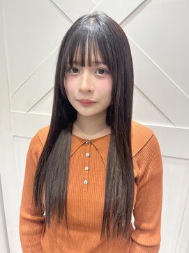 ハウス(HAUS.) 暗髪ロング/ボブからロングにシールエクステ長さだし/艶髪ロング