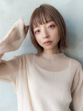 ケアリー 越谷レイクタウン(Carelly) デザインカラー/レイヤーカット/ウェットヘア/オリーブベージュ