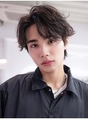 カルマパーマベリーショートダークアッシュニュアンスパーマ