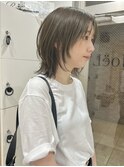 ウルフカット×カーキベージュカラー【田中郁矢】