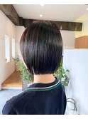 ショートカット×ひし形ショートボブ×前髪あり20代30代40代