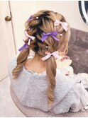リボンたっぷりコロネツイン/心斎橋ヘアセット