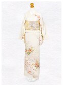 明るいクリーム色の訪問着