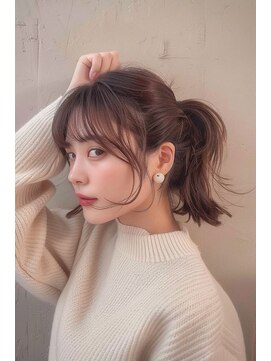 ルル(Lulu) 顔まわりナチュラルカット　カラー