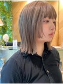 オリーブグレー/レイヤーカット/黒髪/マロンベージュ/大宮