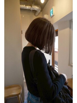 ニード(need) 丸みボブ/髪質改善ラベンダーブラウン