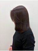 大人ガーリー/ダークアッシュ/似合わせカット/ミディアムレイヤ