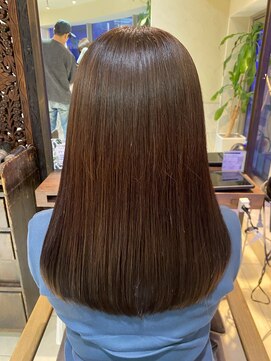 ヘアリゾート粋 ティガ 池袋店(tiga) 透明感カラー/ショコラブラウン/艶髪/ストレートロング