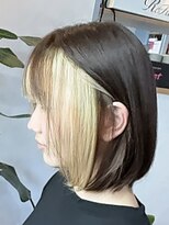 ルーチェ(Lu-che)&nbsp;インナーカラー×イエロー/ショートボブ/内巻きボブ