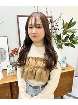 ヘアー アイス カンナ(HAIR ICI Canna)&nbsp;透明感 柔らかいブラウンカラー 韓国風くびれミディ / 熊澤