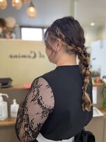 美容室エルカミノ&nbsp;編みおろしアレンジ