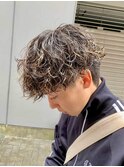 フェザーパーマサーフカール刈り上げセンターパート