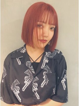 ジーナ(XENA) ストレートでキメる切りっぱなしシースルーBOB