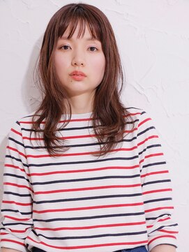 エムスラッシュ ストリートマーケット スマートサロン センター北(M.SLASH) 【M.SLASH】無造作感ラベンダーピンクオン眉カジュアルミディ