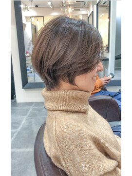 サロンドミルク 溝の口店(salon de MiLK) ナチュラルショートに脱白髪染めハイライトを