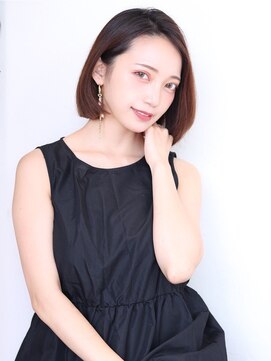 オーロ 池田店(ORO) 20代30代40代ナチュラルカール前下がりボブ