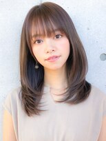 アグノス 青山(Agnos) ★小顔ワンカールレイヤーカットデジタルパーマチェリーブラウン