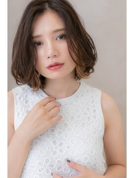 カバーヘア ブリス 戸田公園西口店(COVER HAIR bliss) 外国人風大人ハイライト小顔かきあげボブY戸田公園20代30代40代