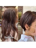 髪質改善/ベージュピンク/ボブショート/ショートボブ