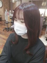ハナイ ヘアーデザイン(HANAI hair design) レッドバイオレット×韓国風