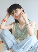 ワイドバングぷつっとラインボブ