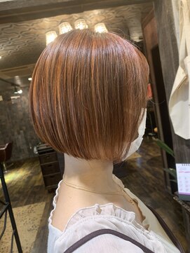 ヘアー クリエイト カルバリ(HAIR CREATE Calbari) ツヤオレンジボブ
