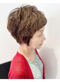 30代40代50代大人可愛いひし形丸み絶壁解消ショート