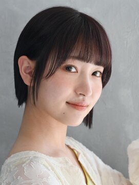 アース 八王子店(HAIR&MAKE EARTH) ぱっつん前髪×前下がりボブ