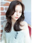 ミディアムでも似合う韓国レイヤー