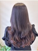 美髪縮毛矯正×ナチュラルラベンダーピンク