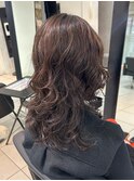 ＊くびれミディアムウルフパーマスタイルロングウルフパーマヘア