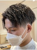 縦落ちツイストスパイラル/波巻きパーマ/2wayマッシュショート