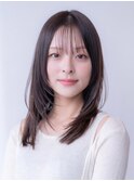 20代30代ミディアム顔周りレイヤーカット髪質改善トリートメント
