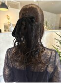 ヘアアレンジ/ハーフアップ/カチモリヘア/20代