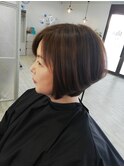 ショートボブ　ハイライト