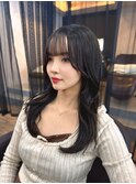 韓国風レイヤーカット　ワンホンヘア