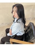 #ロングヘア#黒髪#ブルーブラック