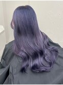 16187ブリーチ＆ダブルカラーラベンダーパープルワンホンヘア