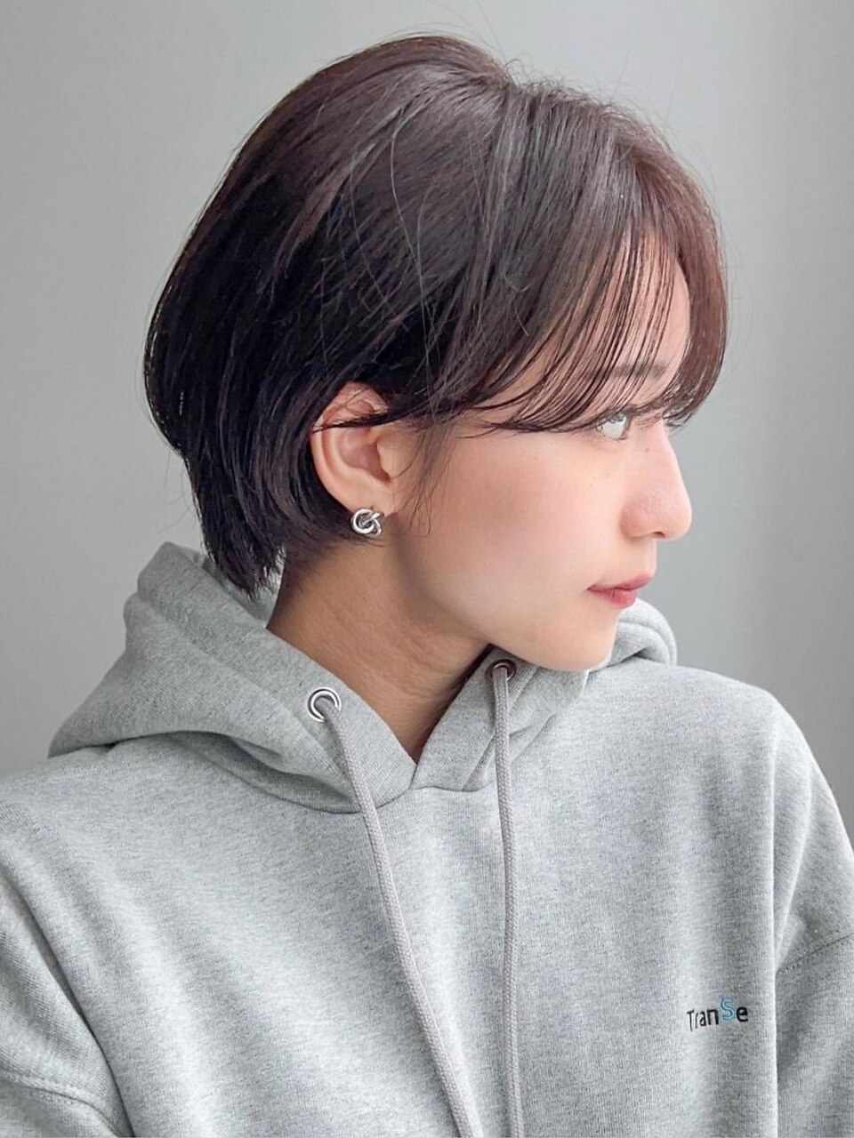 白髪染カラー+カット+トリートメント \7500