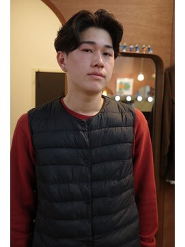 エディ(Edy) センターパートニュアンスパーマ眉毛カット韓国ヘアカルマヘア