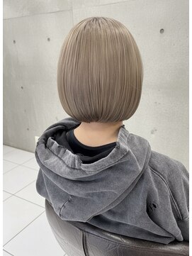 アジールヘア 東上野店(agir hair) グレージュ/ボブ/切りっぱなしボブ/ブリーチ/ダブルカラー/上野