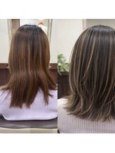 リライト&nbsp;［relight尼崎］ハイライト×外ハネミディアム