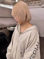 ミル 心斎橋(MIL)&nbsp;ミルクティーベージュ/ミニボブ/ハイトーン【心斎橋】
