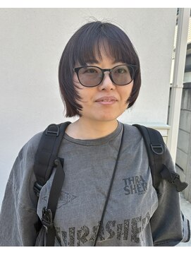 ファヴォリ(favori) 【favori 自由が丘】マッシュボブ パープルカラー 顔周りカット