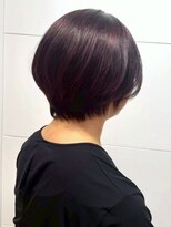 カミラボ(KAMI LABO) ラベンダーカラー 艶カラー マッシュショート 30代 40代