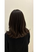 白髪ぼかしハイライト×くすみブラウン